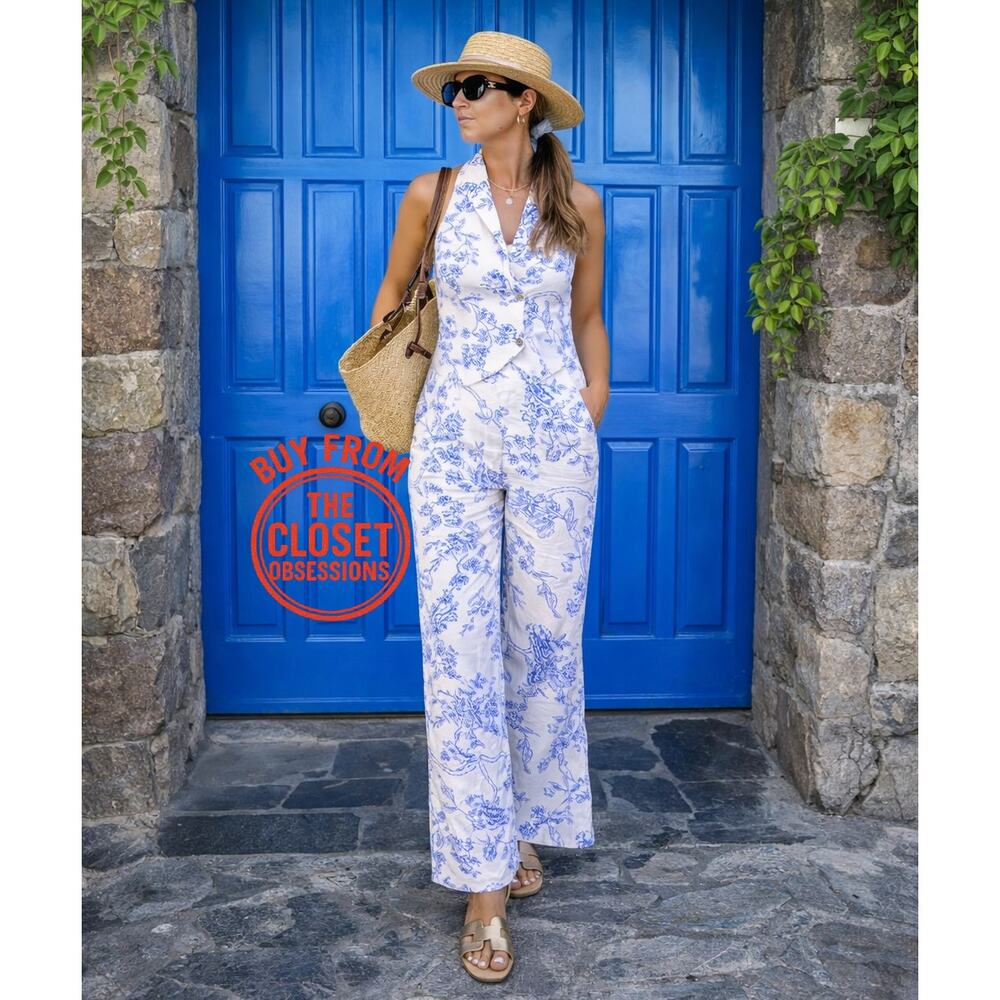 RARE Mango Co-Ord Set – Halter Neck Vest & Wide Leg Pants NWT - Picture 4 of 16